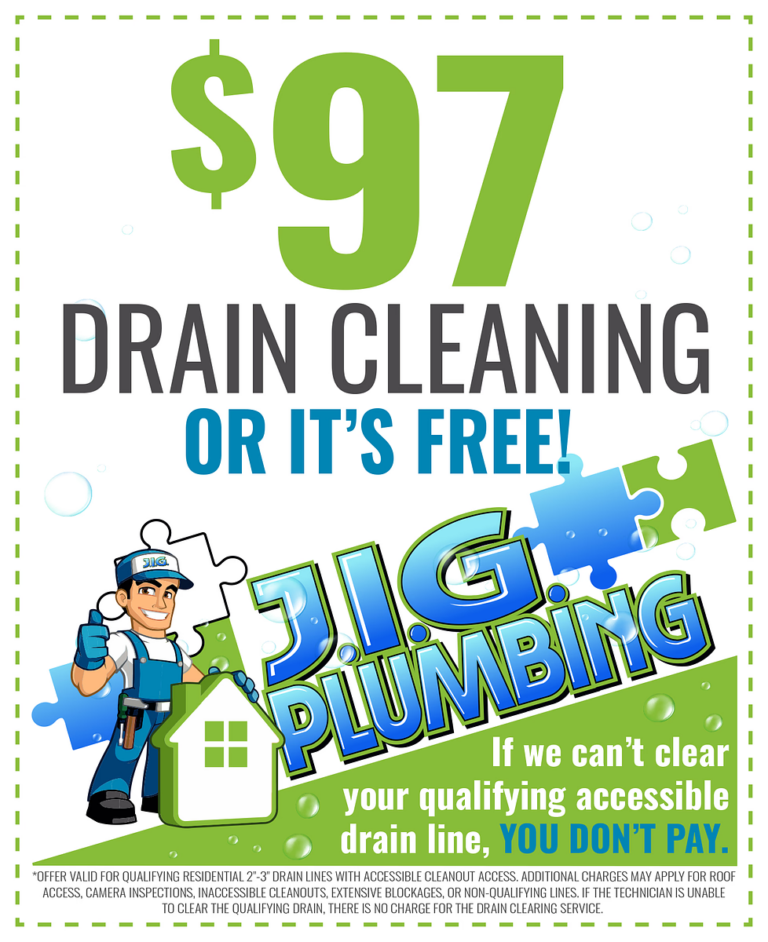 $97 Drain Cleaning