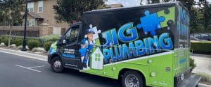 J.I.G. Plumbing van parked at service location